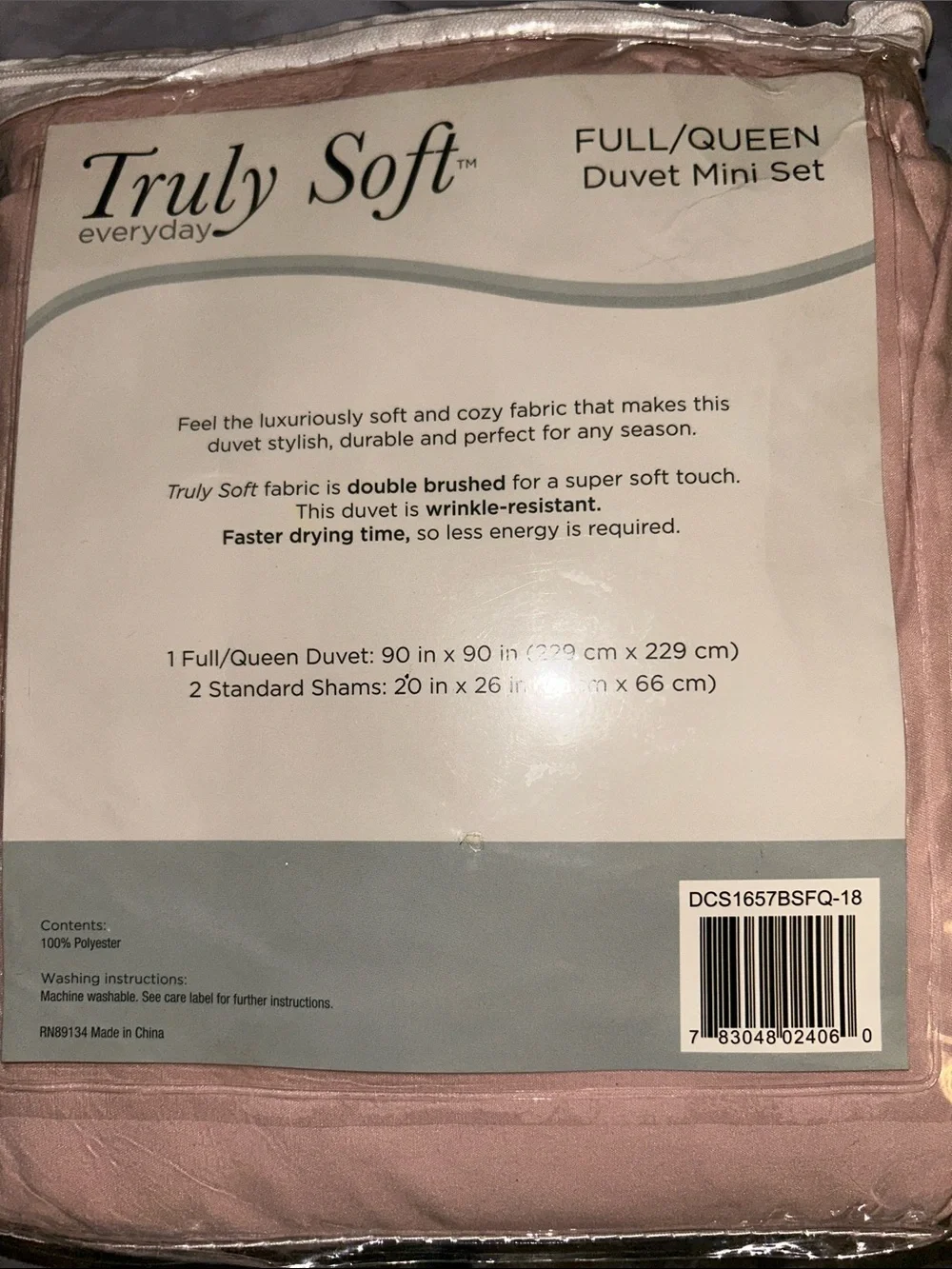 Truly Soft full/queen duvet mini set new